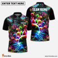 Frenzidea Personalized Name and Team Name Paint Colorful Bowling and Pins 3D Shirt
