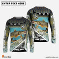 Frenzidea Personalized Pike Fishing Art Line Sport Fishing Shirts