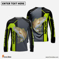 Frenzidea Personalized Redfish Fishing Green Line Sport Jersey Fishing Shirts