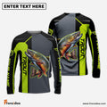 Frenzidea Personalized Trout Fishing Green Line Sport Jersey Fishing Shirts