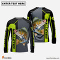 Frenzidea Personalized Walleye Fishing Green Line Sport Jersey Fishing Shirts