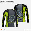 Frenzidea Personalized Catfish Fishing Green Line Sport Jersey Fishing Shirts