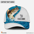 Frenzidea Custom Name Walleye Fishing Blue Water Cap