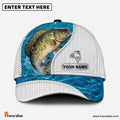 Frenzidea Custom Name Crappie Fishing Blue Water Cap