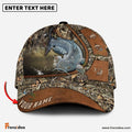 Frenzidea Personalized Catfish Fishing Nature Leather Pattern Classic Cap