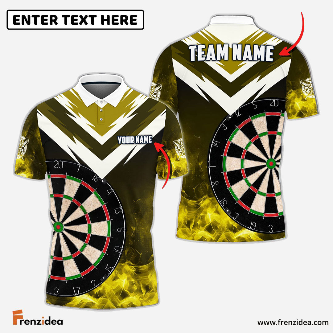 frenzidea Darts Fire Thunder Arrow Pattern Personalized Name, Team Name 3D Shirt (6 Colors)