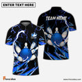 Frenzidea Bowling and Pins Colorful Thunder Power Personalized Name Team Name 3D Shirt (5 Colors)