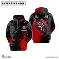 frenzidea Red Dart Board Personalized Darts Hoodie