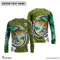 Frenzidea Walleye Fishing Hook Green Custom Long Sleeves Fishing Shirt