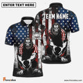 Frenzidea Bowling And Pins American Flag Bigfoot Customized Name, Team Name 3D Shirt