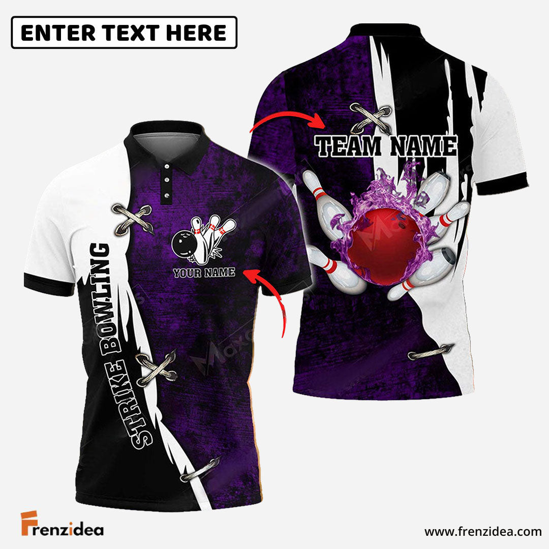 frenzidea Bowling And Pins Resurrection Fire Customized Name 3D Shirt (4 Colors)
