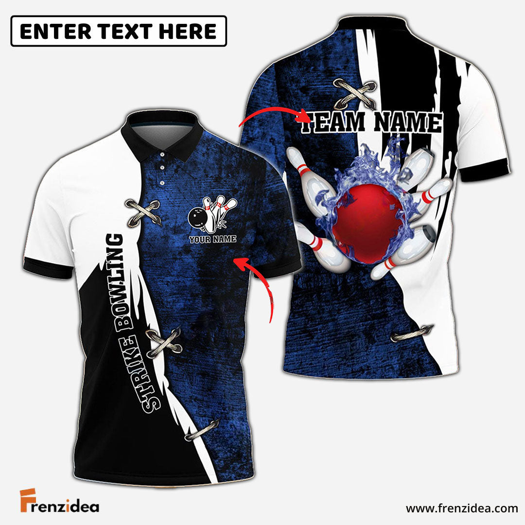 frenzidea Bowling And Pins Resurrection Fire Customized Name 3D Shirt (4 Colors)