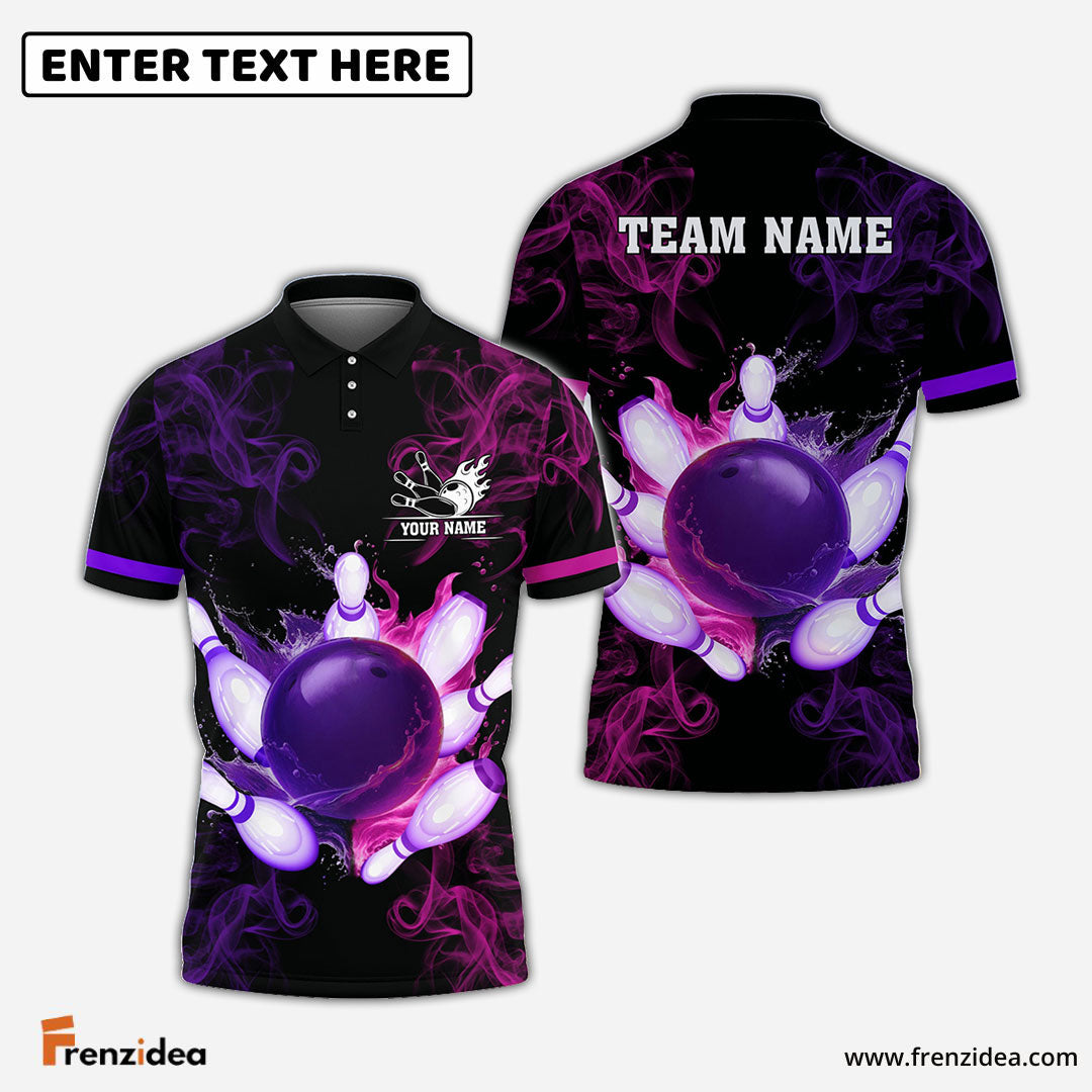 Frenzidea Bowling And Pins Equal Battle Customized Name 3D Shirt (4 Colors)