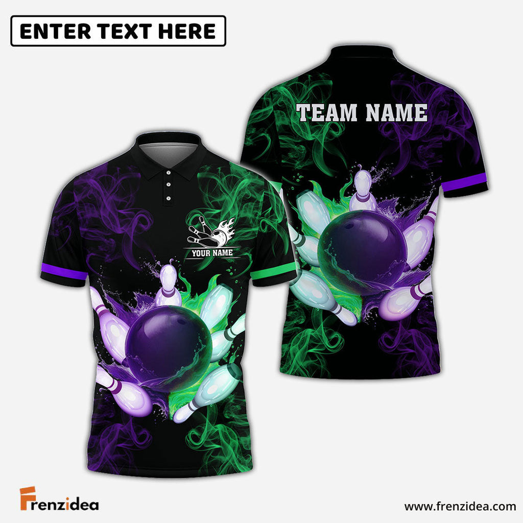 Frenzidea Bowling And Pins Equal Battle Customized Name 3D Shirt (4 Colors)