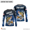 Frenzidea Walleye Fishing Dark Blue American Sport Custom Name & Team Name 3D Shirts