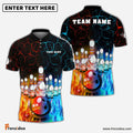 Frenzidea Fire and Water Bowling And Pins Personalized Name Team Name 3D Shirt