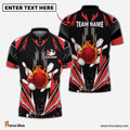 Frenzidea Bowling And Pins Thunder Pattern Multicolor Personalized Name 3D Shirt