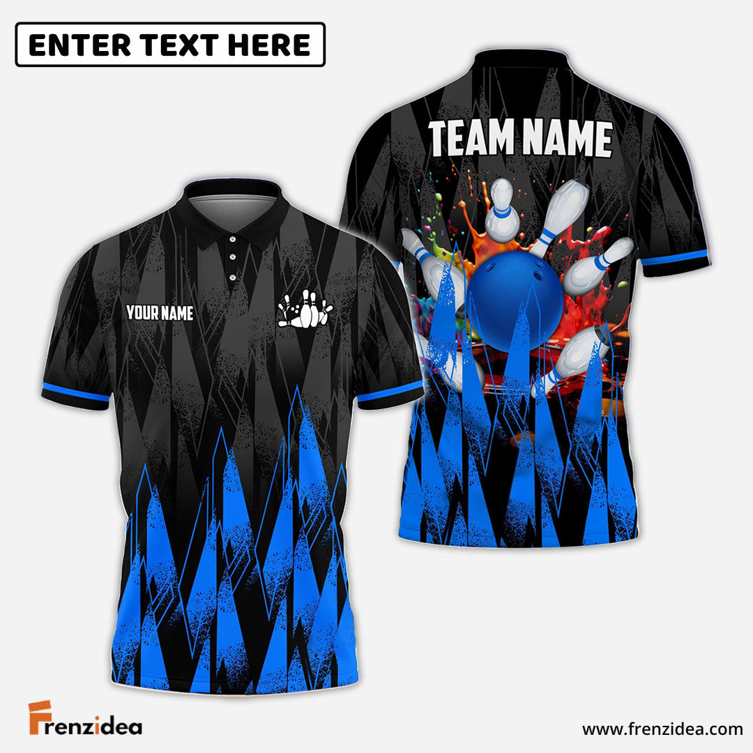 Frenzideas Bowling And Pins Sword Legend Customized Name, Team Name 3D Shirt (4 Colors)