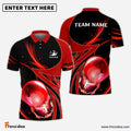 Frenzideas Bowling And Pins Galaxy Pattern Customized Name, Team Name 3D Shirt (4 Colors)