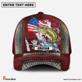 Frenzidea Personalized Red Bass Fishing Cap