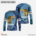 Frenzidea Fishing Walleye Ice Custom Name 3D Shirt