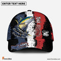 Frenzidea Tuna Fishing Paint Scratch American Flag Personalized Cap