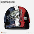 Frenzidea Striped Bass Fishing Paint Scratch American Flag Personalized Cap