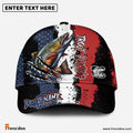 Frenzidea Trout Fishing Paint Scratch American Flag Personalized Cap