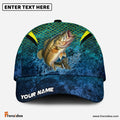 (12 Breeds) Frenzidea Emerald Fish Scale Fishing Customized Name 3D Cap