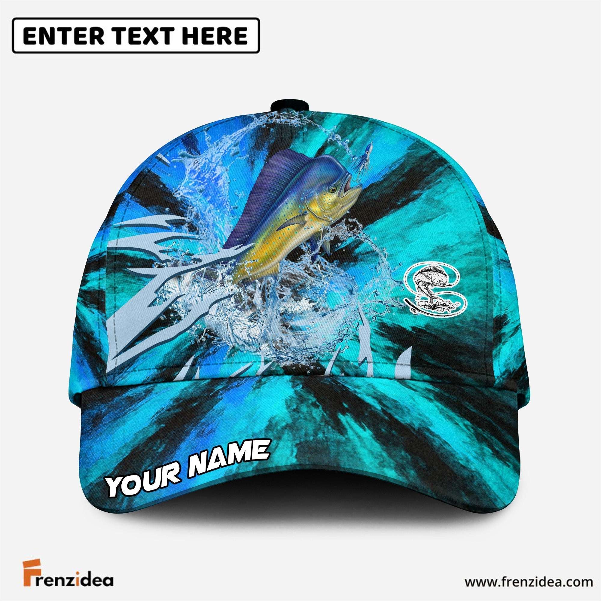 (12 Breeds) Frenzidea Sharp Strike Fishing Customized Name 3D Cap