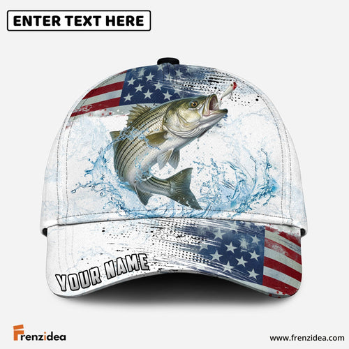 (12 Breeds) Frenzidea Patriot Fishing Hunter Customized Name 3D Cap