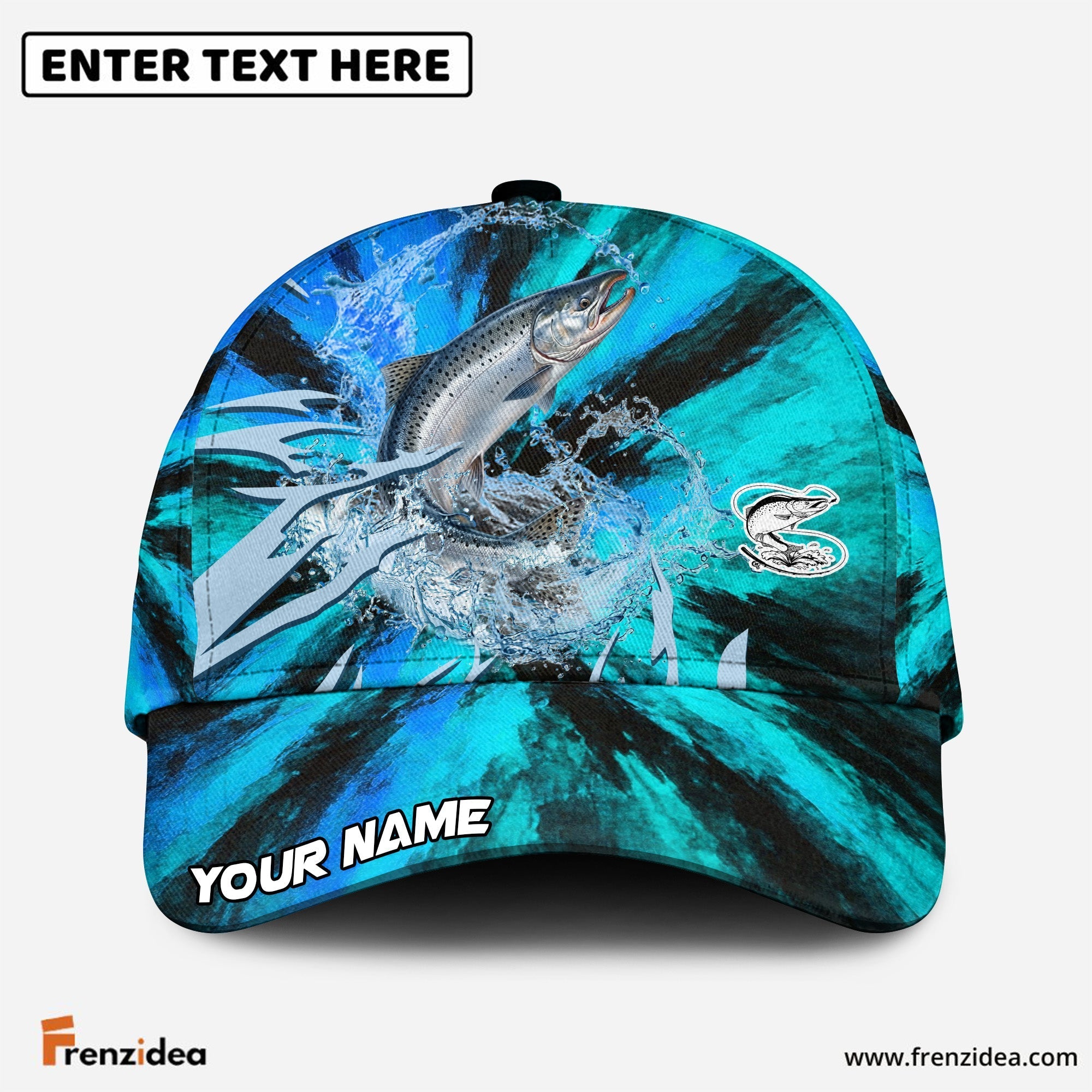 (12 Breeds) Frenzidea Sharp Strike Fishing Customized Name 3D Cap