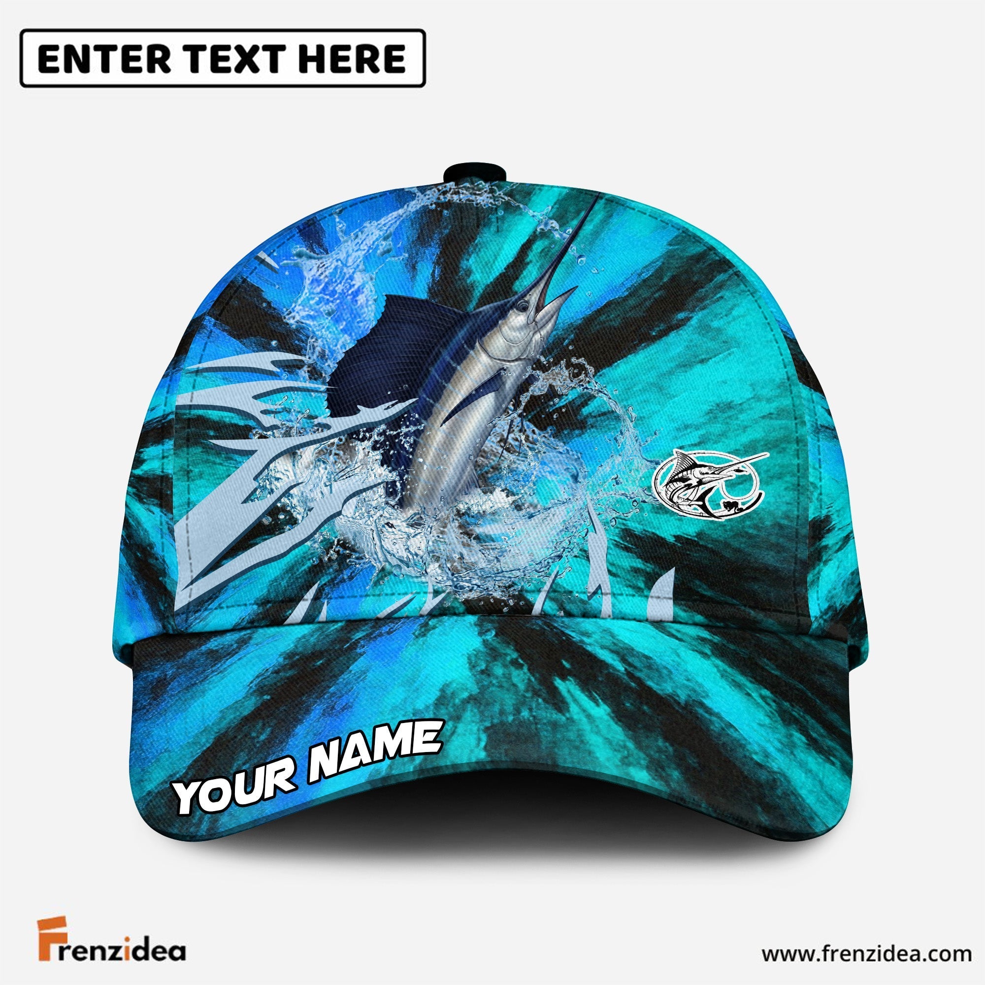(12 Breeds) Frenzidea Sharp Strike Fishing Customized Name 3D Cap