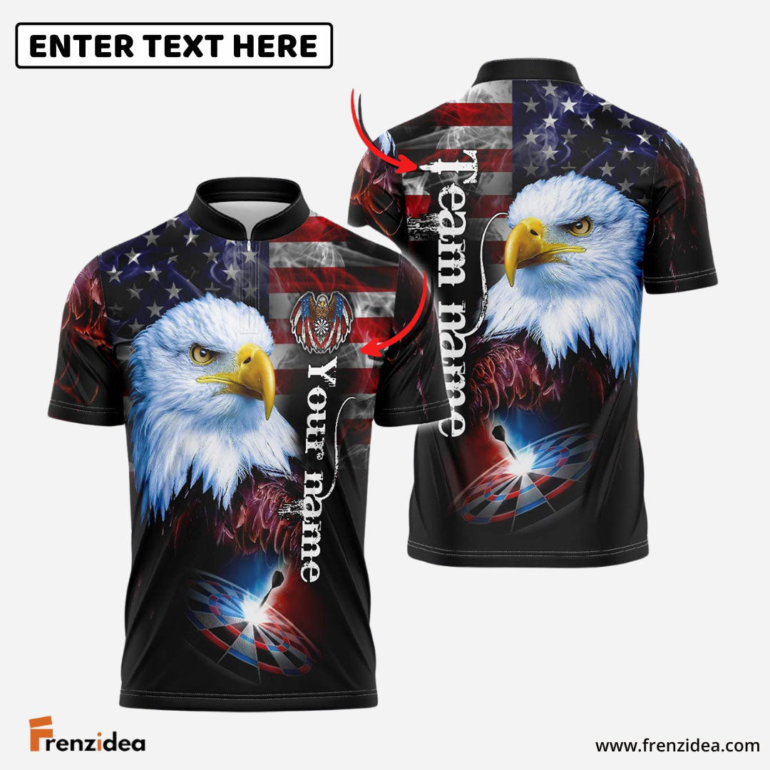 Frenzidea USA Eagle Darts Personalized Name, Team Name 3D Shirt