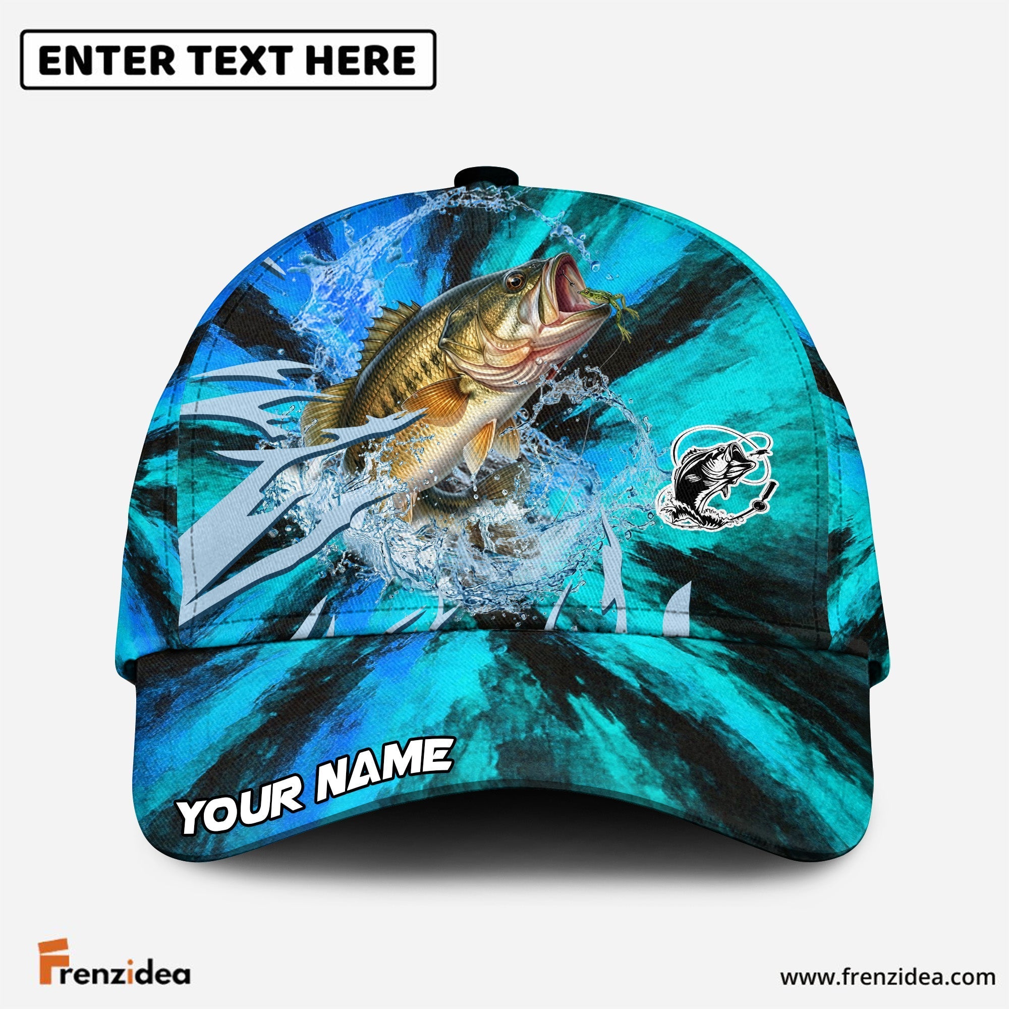 (12 Breeds) Frenzidea Sharp Strike Fishing Customized Name 3D Cap
