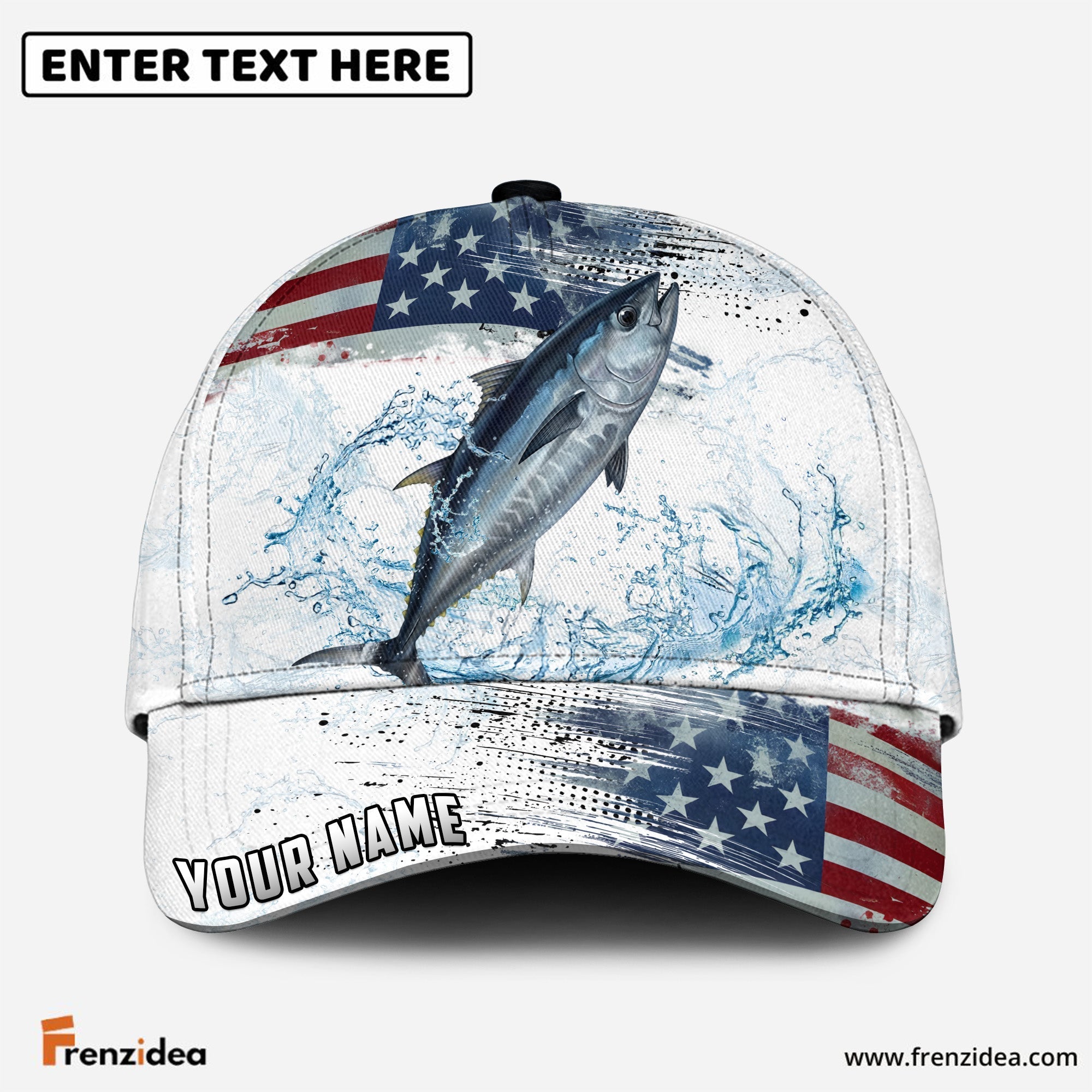 (12 Breeds) Frenzidea Patriot Fishing Hunter Customized Name 3D Cap