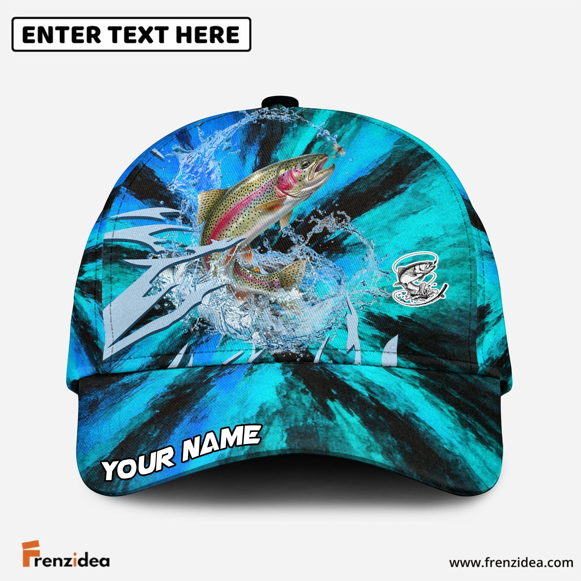 (12 Breeds) Frenzidea Sharp Strike Fishing Customized Name 3D Cap