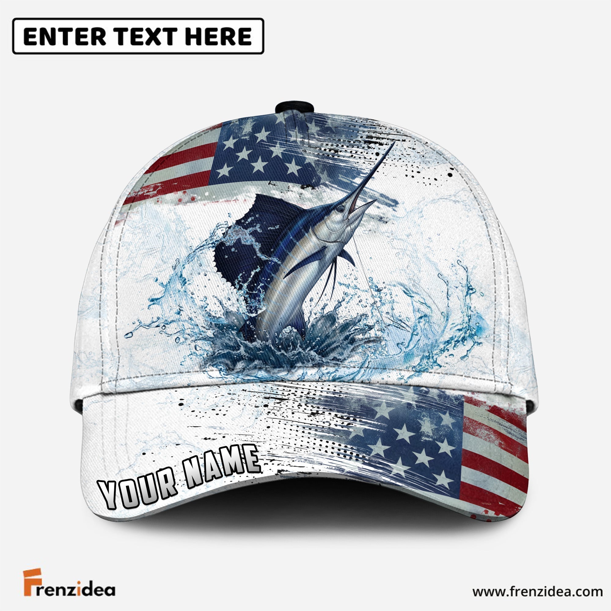 (12 Breeds) Frenzidea Patriot Fishing Hunter Customized Name 3D Cap