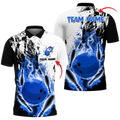Frenzidea Bowling And Pins Burned Fiercely Customized Name 3D Shirt (5 Colors)