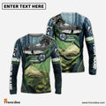 Frenzidea Customize Name Catfish Fishing Green 3D Shirts