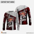 Frenzidea Personalized Fishing Red Shirt