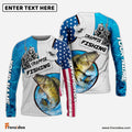 Frenzidea Customize Name Crappie Fishing Reaper Blue Water 3D Shirts
