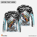 Frenzidea Trout Fishing Black Camo Sport Custom Name & Team Name 3D Shirts