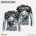Frenzidea Catfish Fishing Black Camo Sport Custom Name & Team Name 3D Shirts