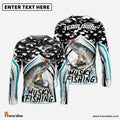 Frenzidea Salmon Fishing Black Camo Sport Custom Name & Team Name 3D Shirts