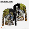 Frenzidea Musky Fishing Jungle Camo Custom Name & Team Name 3D Shirts