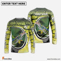 Frenzidea Chain Pickerel Fishing Hook Skin Custom Long Sleeves Fishing Shirt