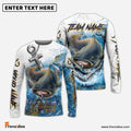 Frenzidea Catfish Fishing Anchor Ocean Splash Design Name & Team Name 3D Shirts
