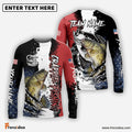 Frenzidea Crappie Fishing Paint Scratch American Flag scratch Sport Custom Name & Team Name 3D Shirts
