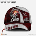 Frenzidea Personalized Fishing Classic Red Cap